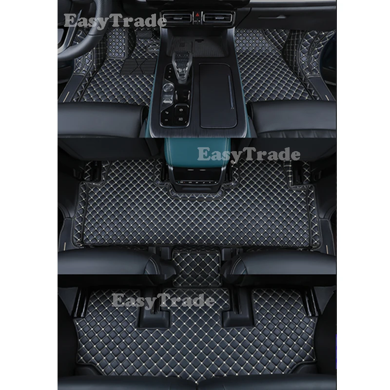 For Trumpchi GAC GS8 2nd Gen 2023 2024 7 Seats Leather Car Floor Mats Carpet Cover Footpads Carpet Rugs Foot Interior Liner