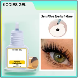 KODIES GEL Sensitive Eye klej do rzęs na sztuczne rzęsy rozszerzenie dostaw 5ML antyalergiczny samoprzylepny klej do rzęs otwarte oczy użyj No Burn