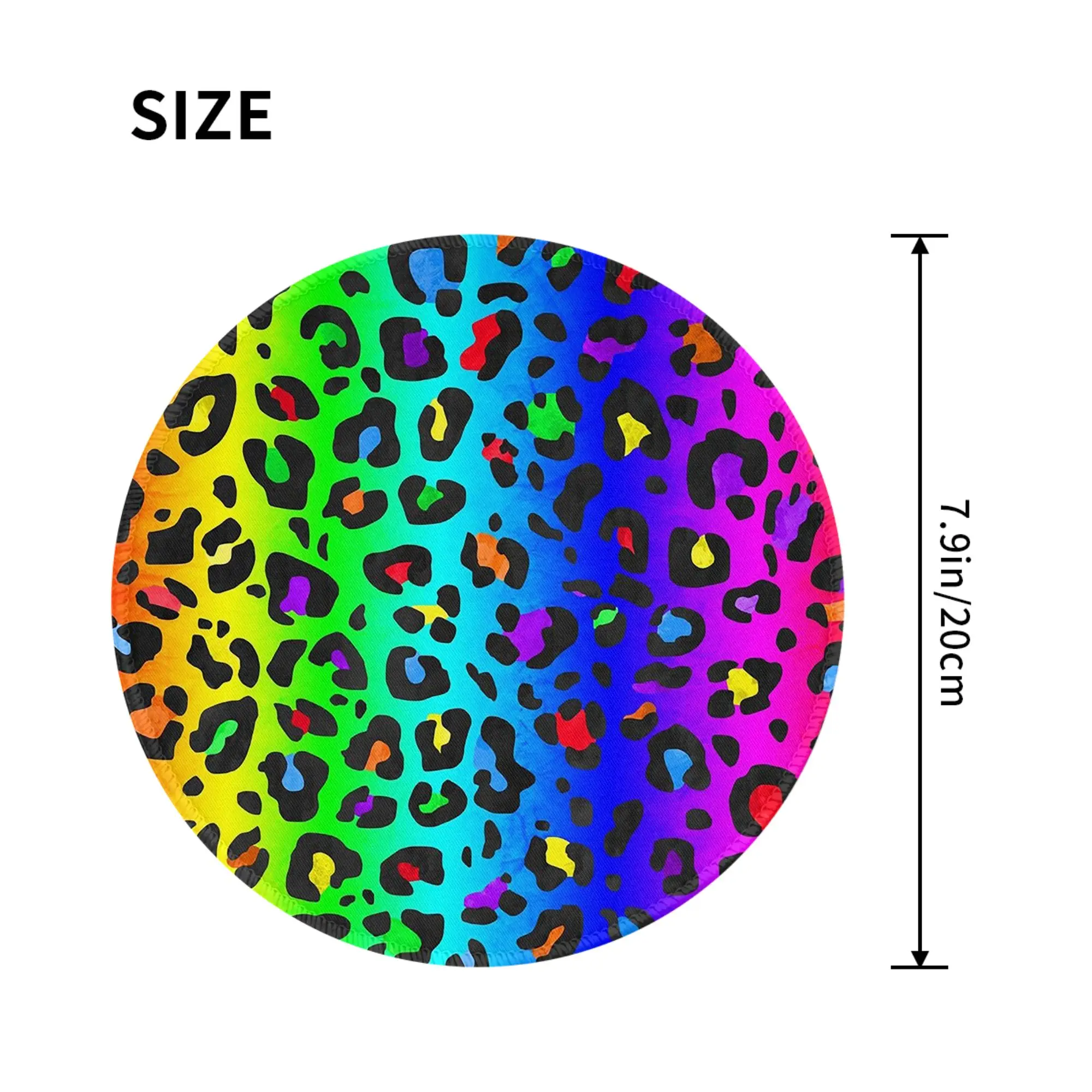Double Rainbow Leopard All Over Animal Mouse Pad Computer Keyboard Mouse Mat Gamer Laptop Desk Mat Office Accessories Table Mats