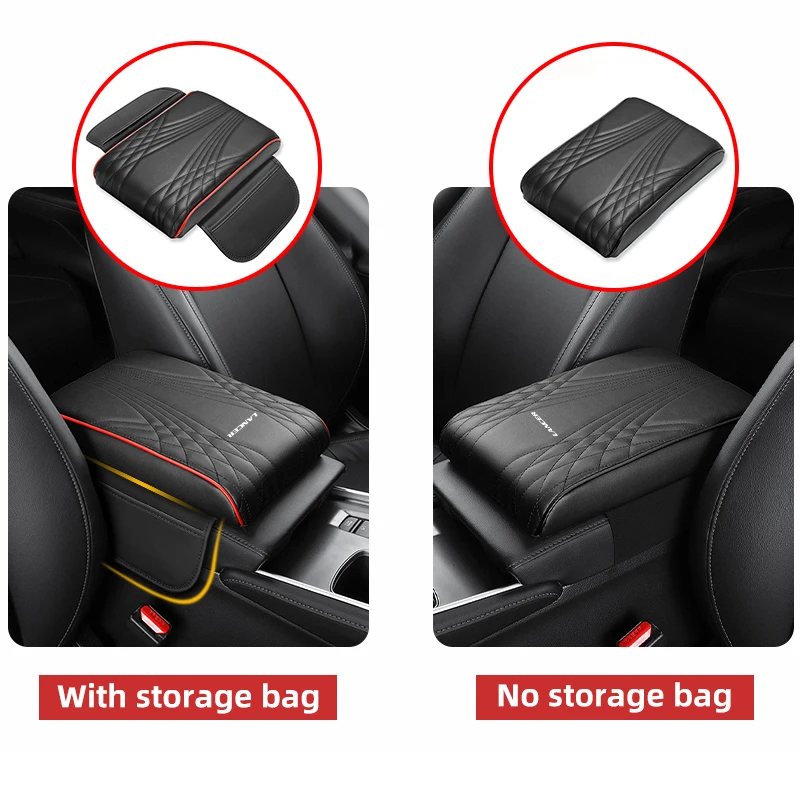 For Mitsubishi Lancer X 9 10 Evo New Car Armrest Box Height Increasing Pad Car Middle Armrest Storage Bag Protective Pad