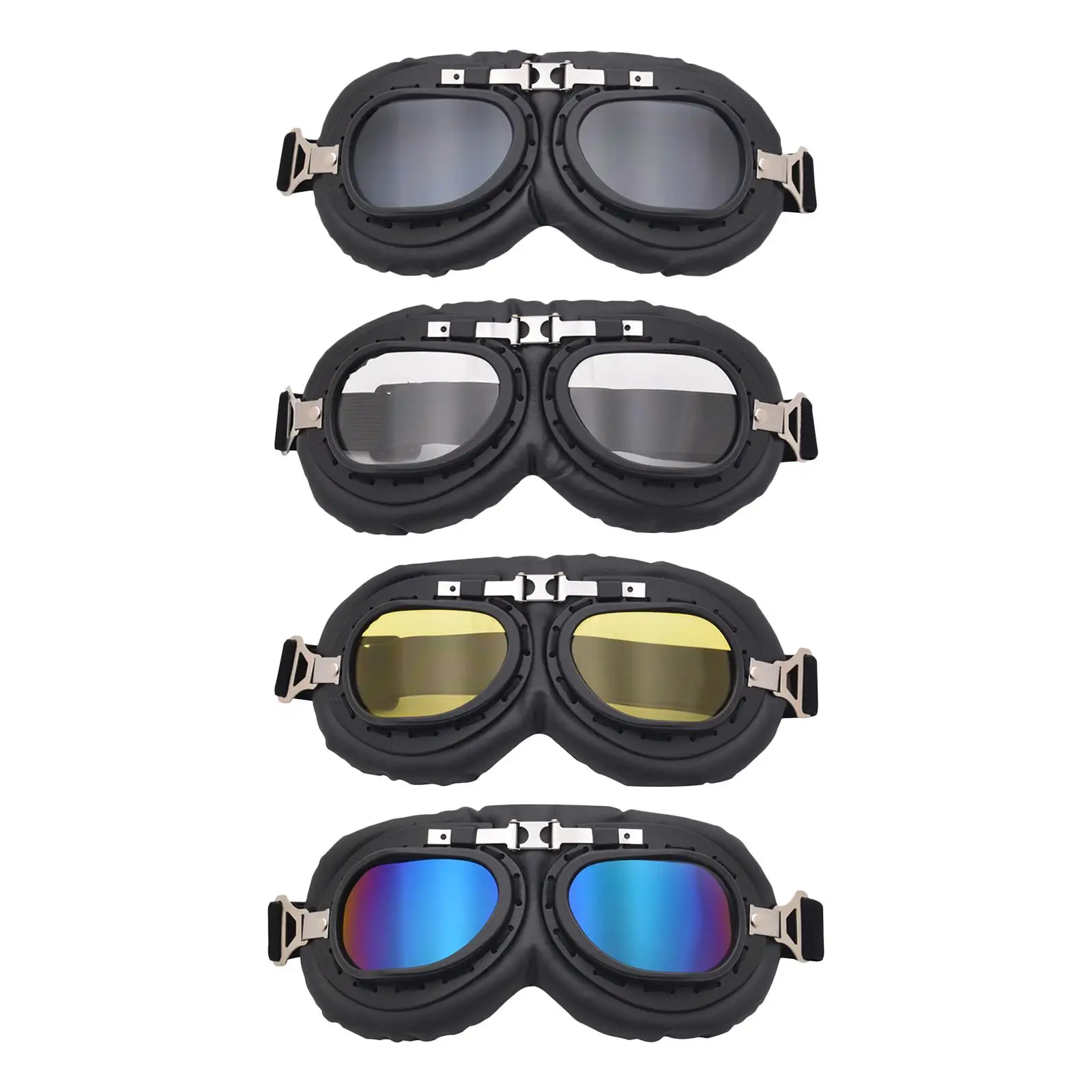 

Motorcycle Goggles Classic Pilot Style Dust-Proof Vintage Motocross Goggle.