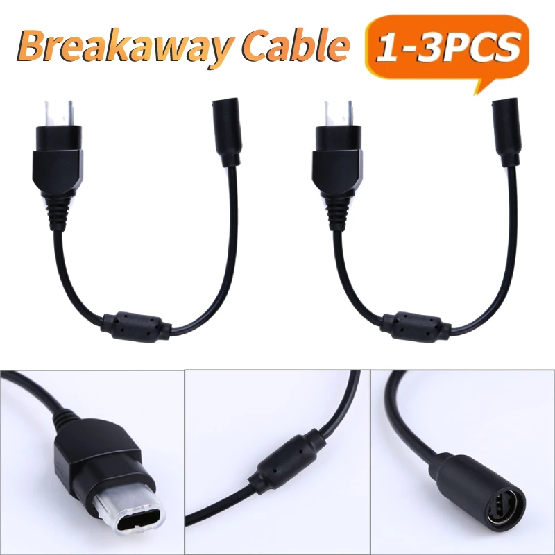 New Breakaway Extension Cable Lead for Classic Original Xbox Console Controller Gaming Lines Converter Adapter WIres for Games 4