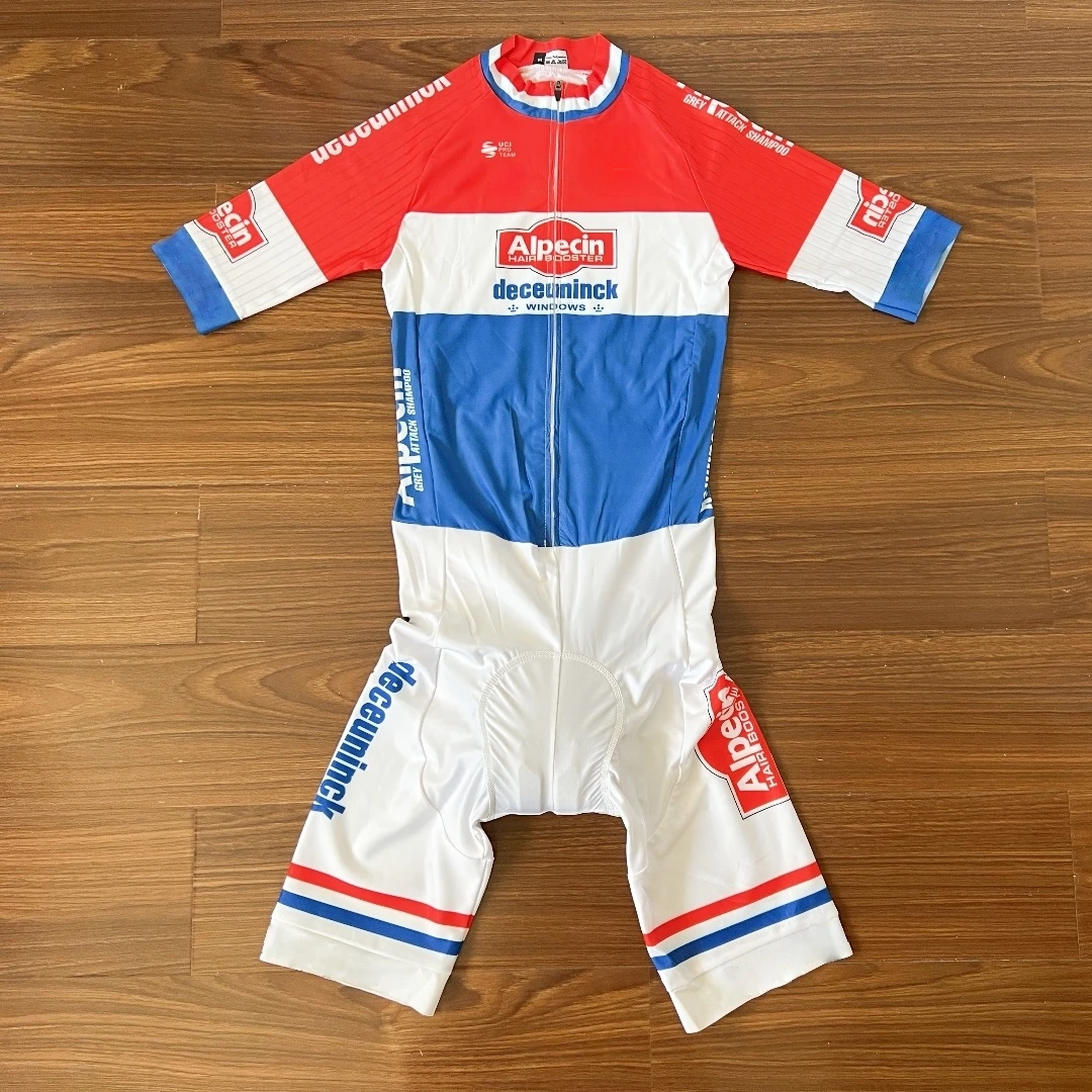 LASER CUT Skinsuit 2025 ALPECIN Deceuninck TEAM NL Champion Bodysuit SHORT Cycling Jersey Bike Bicycle Clothing