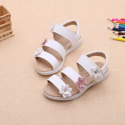 Girls Sandals Flowers Sweet Soft Children Beach Shoes Kids Summer Floral Sandals Princess Fashion Cute High Quality