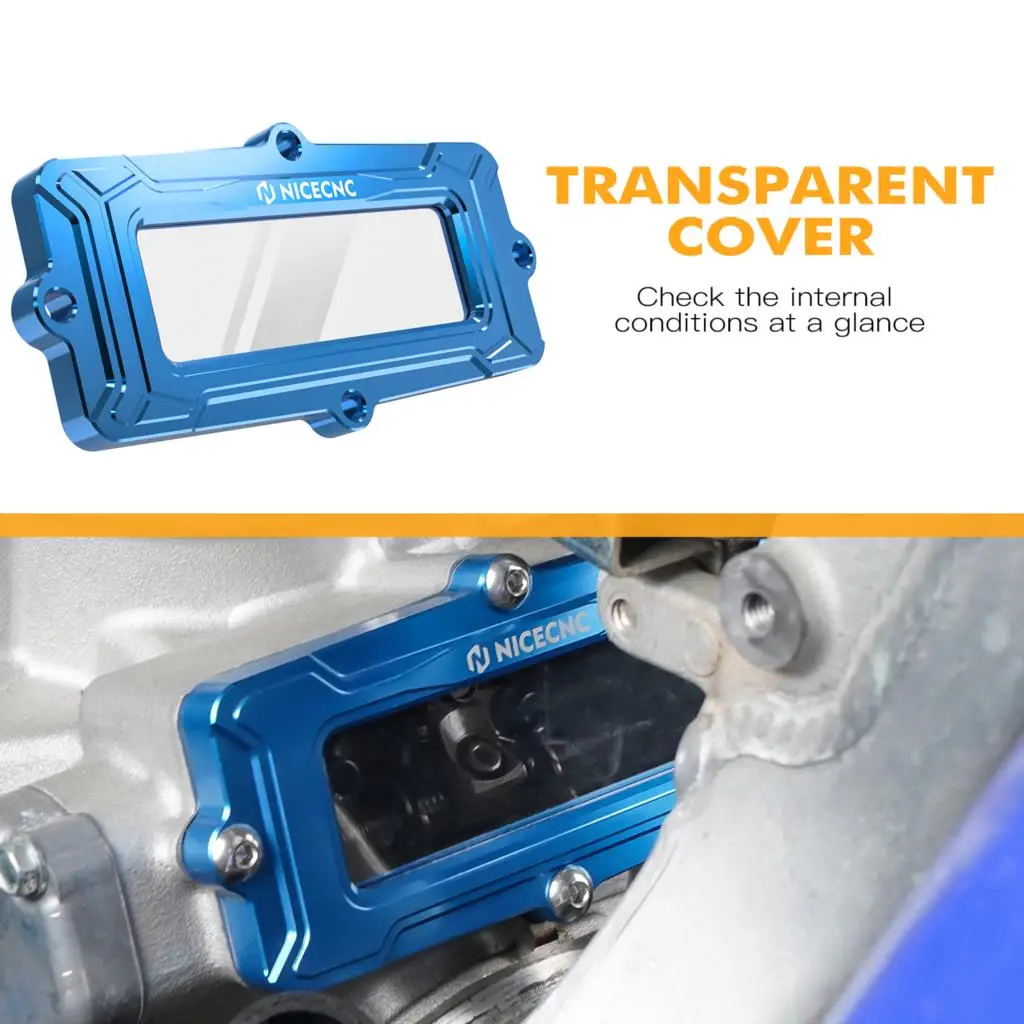 Motorcycle Power Exhaust Cylinder Valve Cover Holder Clear Guard for Yamaha YZ 250 250X YZ250 1999-2023 YZ250X 2016-2023 2022