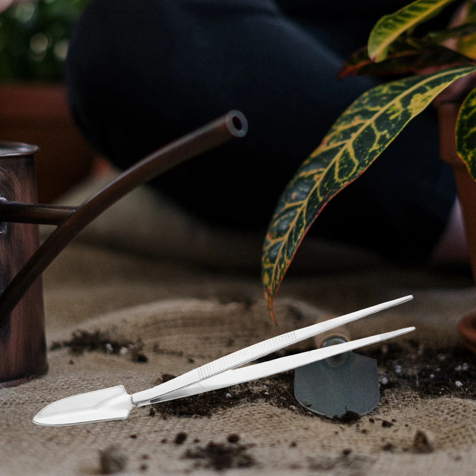 

Stainless Steel Bonsai Tweezers Small Garden Soil Loosening Tool Yard Leveling Rake Bonsai Styling Grooming Tools for Precision
