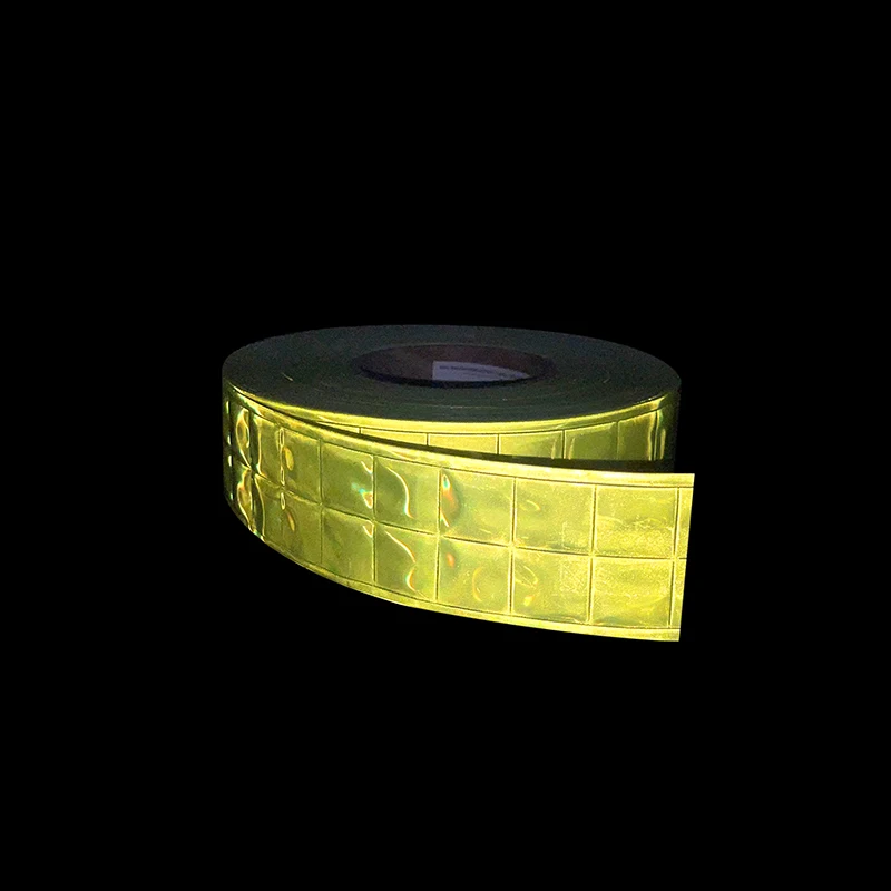 VOOFENG-Xadrez de Alta Visibilidade Reflective PVC Tape, Micro Reflective Warning Tape, Costura no Saco de Roupas, 5cm Largura