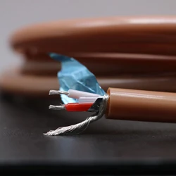 High-quality British Shark silver-plated bulk cable audio line HIFI speaker CD amplifier cable used for DIY audio cable