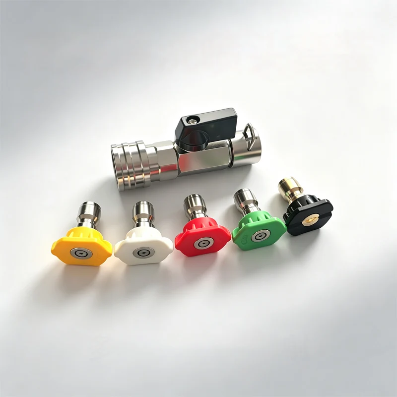 Kit de Válvula de Bola para Mangueira de Alta Pressão com Conector Rápido de 1/4" e Interruptor de Válvula para Mangueiras K2-K7/Lavor/Nilfisk/Bosch (Liga/Desliga)