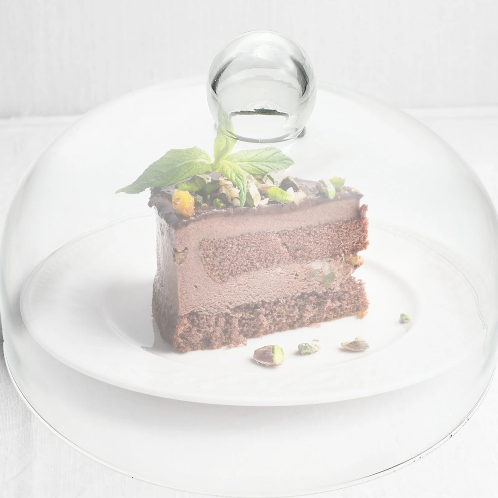 

Clear Cake Cover Glass Dustproof Fresh-Keeping Protective Holder Thick Stable Food Display Party Dessert Protective Shield