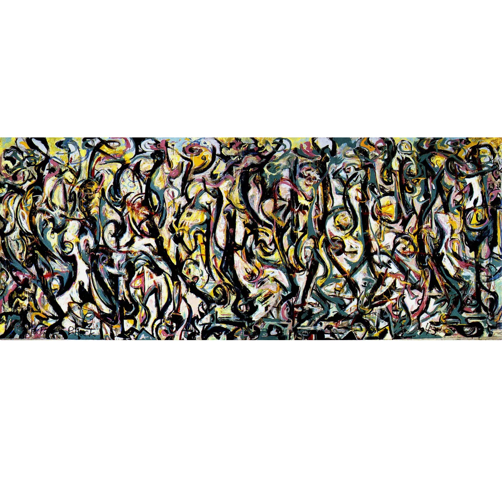 

Hand painted high quality reproduction of Mural by Jackson Pollock Abstract oil painting on canvas Modern wall art picture