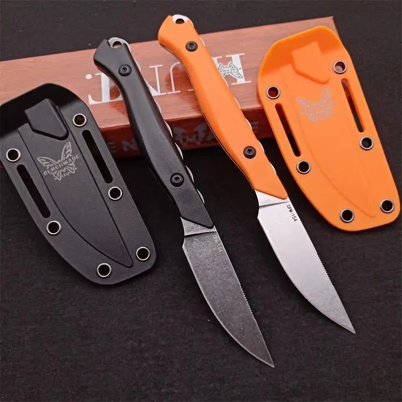 BM 15700 Flyway EDC Pocket Fixed Blade Knife Multi Outdoor Camping Rescue Hunting Knife Small Straight Knife Santoprene Handle