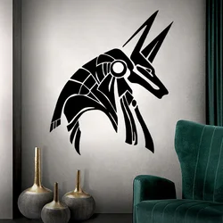 Dio egiziano Anubis Vinile Decorazioni per la casa Adesivo da parete Design interno Soggiorno Camera da letto Dio antico Egitto Decorazione Decalcomanie 4609