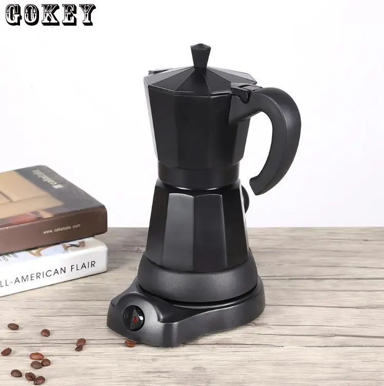 300ml Portable Electric Coffee Maker Stainless Steel Coffe Maker Espresso Mocha Coffee Pot  Portable Coffee Machine A Cafe Gk853