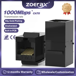 ZoeRax 2PCS Keystone Jack Rj45 Accoppiatore Accoppiatore in linea per Cat7/CAT6A/CAT6/CAT5E Accoppiatore inserto femmina-femmina