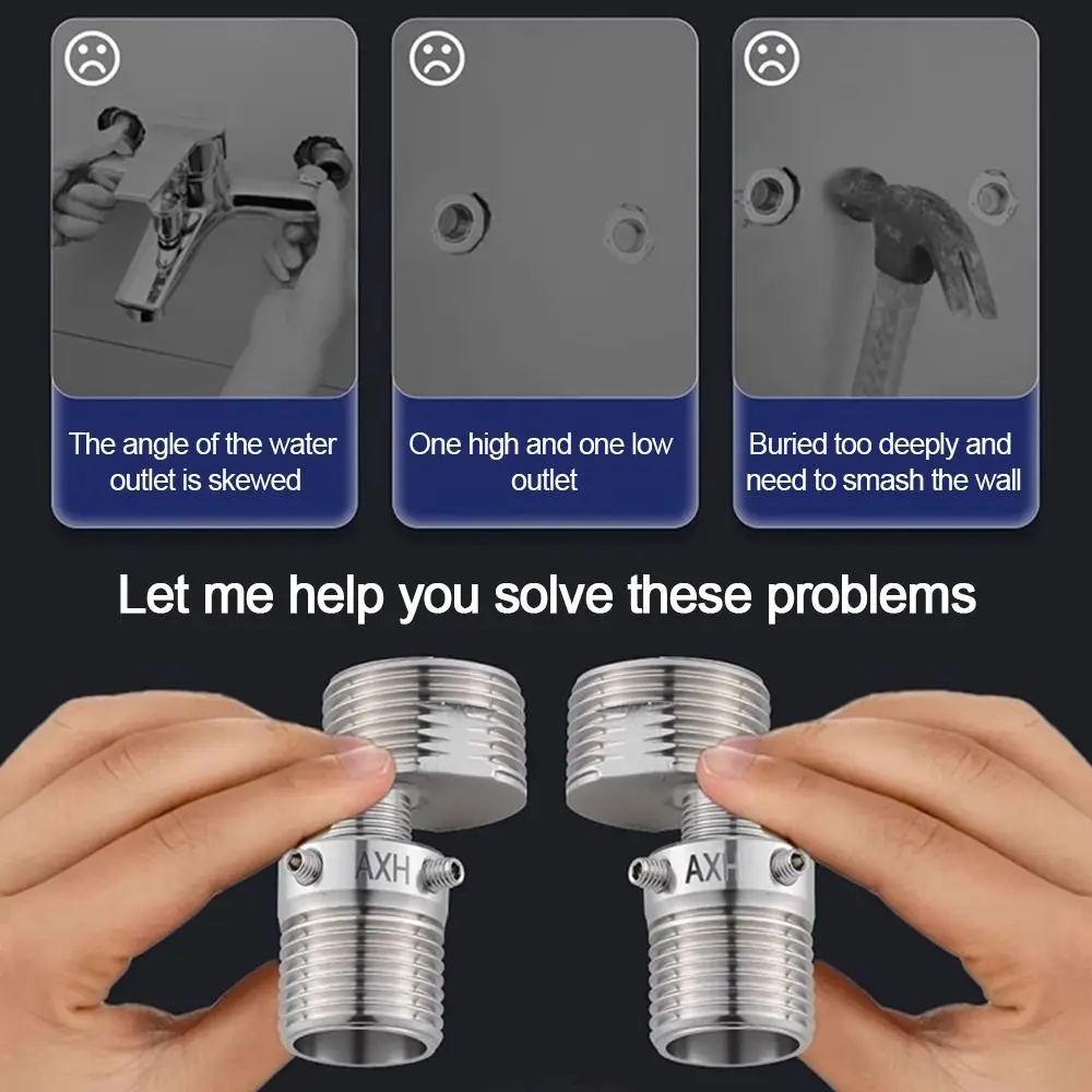 Stainless Steel Angled Curved Foot Angle Adjustment Lengthened Eccentric Screw Corner Thickened Wall Mounted