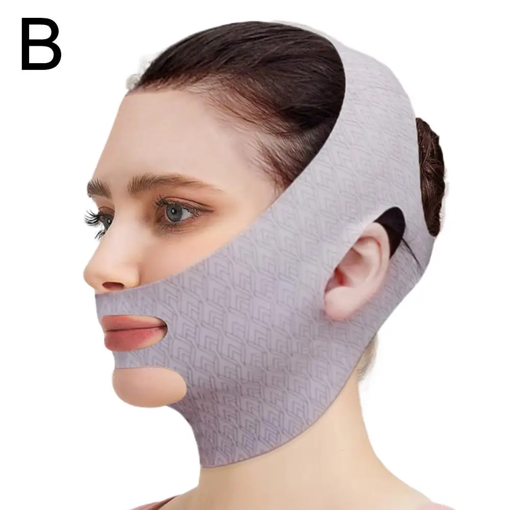 Maschera per il sonno portatile regolabile per scolpire il viso dimagrante V linea per la cura del mento modellante cinturino traspirante pelle donna maschera maschera K2G0