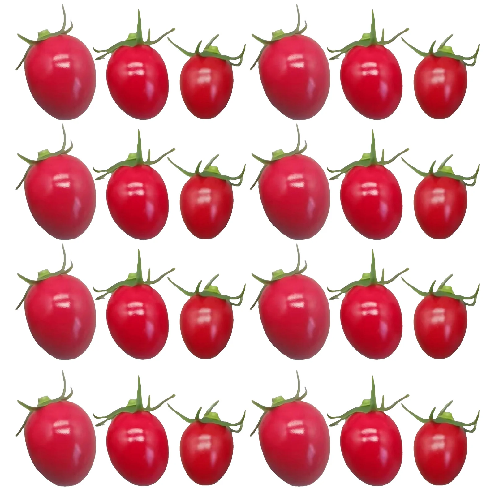 

24Pcs Artificial Tomatoes Mini Cherry Lifelike Fake Fruit Decoration Home Grocery Photography Props Fake Tomato for Decoration