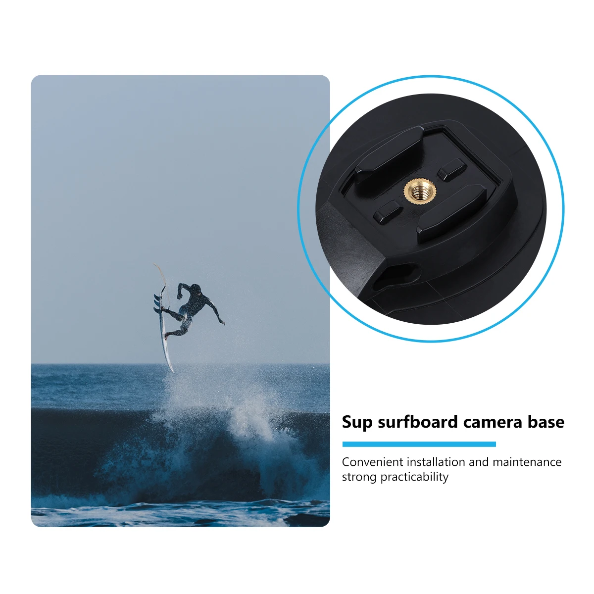

SUP Surfboard Base Durable Fixing Outdoor Sports Accessory Surfboard Camera Fixing Base PVC Fine Workmanship Practical Gift