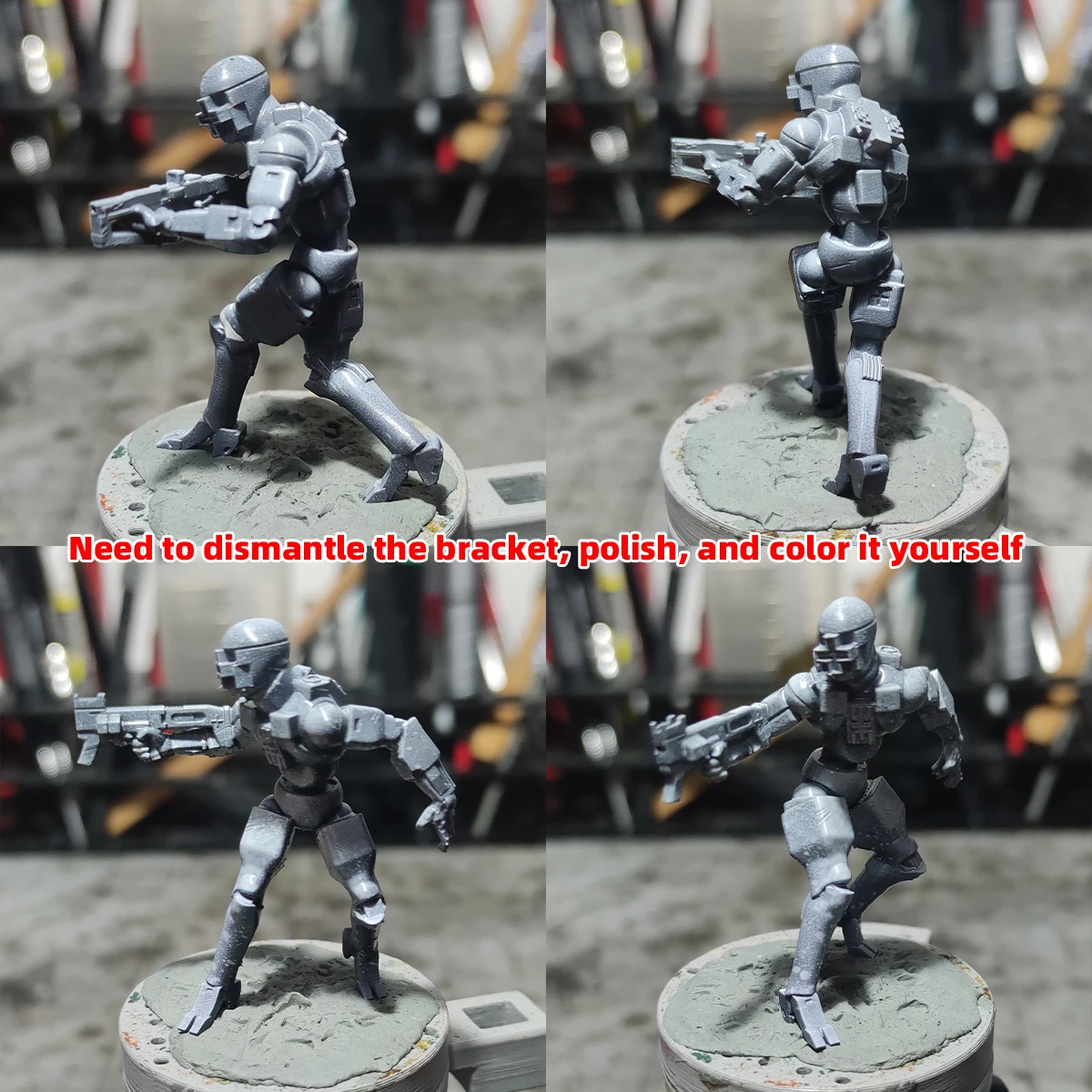 1/35 1/48 1/72 Maßstab Modellbausatz 3D Harz Miniatur-Soldatenfiguren Diorama Unbemalt SciFi Zyklop-Roboter-Gruppe DIY – Detail 5