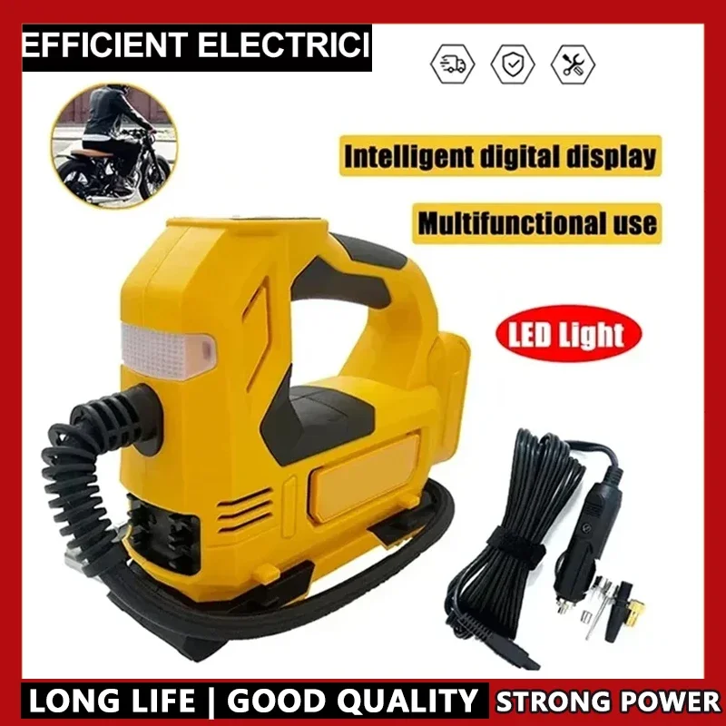 

Подходит для беспроводного портативного воздушного насоса DEWALT, инструмент для накачивания аккумулятора 18 В, электрический мотоцикл и автомобильный насос для накачивания шин, портативный воздушный насос