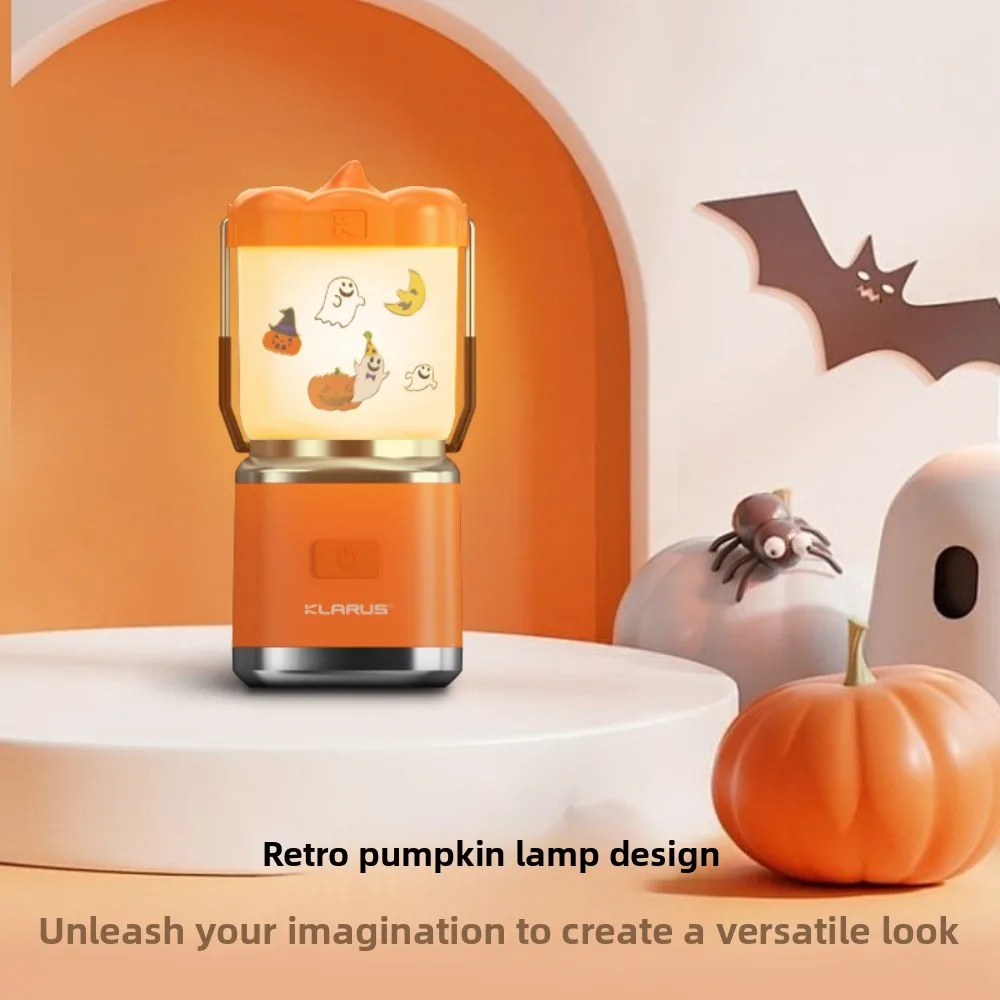 Camping Light CL8 Outdoor Atmosphere Light Pumpkin Light Eye Protection Rechargeable Canopy Tent Light Pumpkin Light Collection