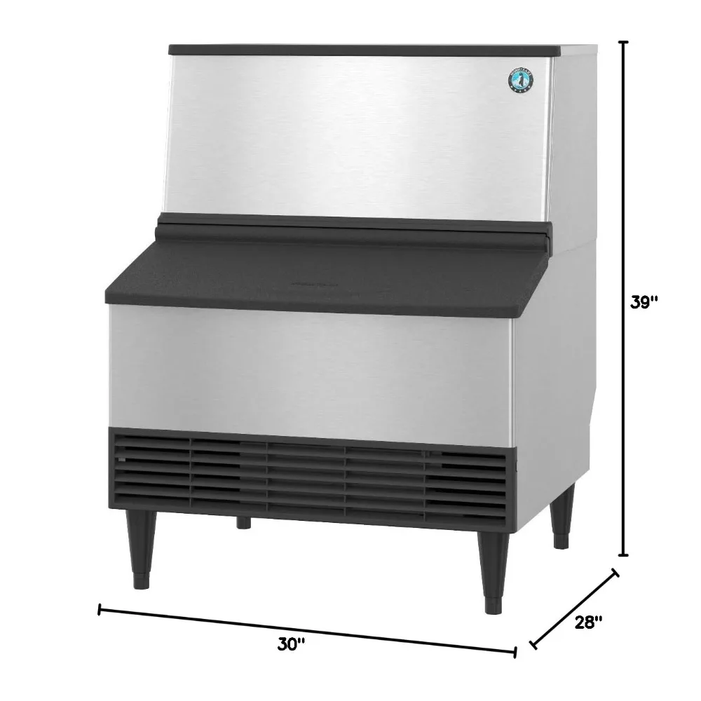 30 inch air-cooled modular crescent cube ice maker with storage capacity of 100 pounds, 290 pounds/day, 115v