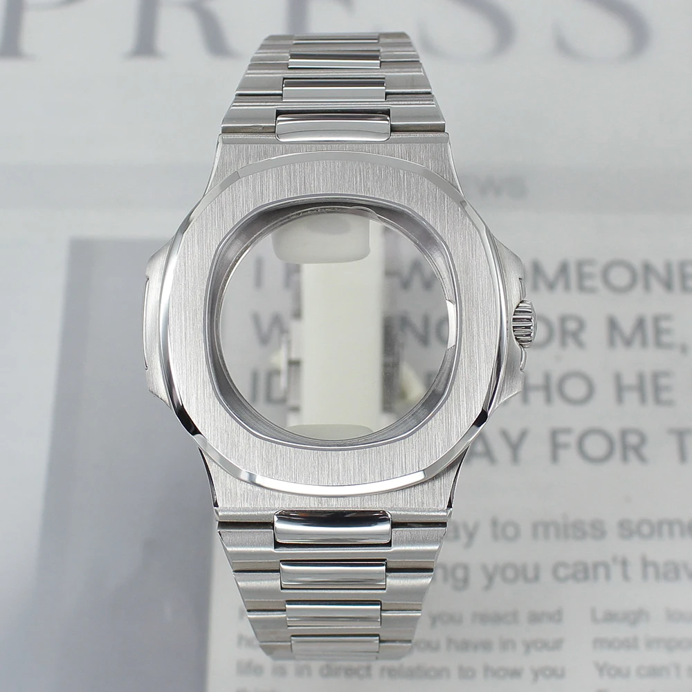 43.3 مللي متر الفضة رقيقة جدا ساعة حافظة الياقوت كريستال ل ميوتا 9015 30 مللي متر الهاتفي ساعة عالية الجودة اكسسوارات تعديل نوتيلوس #3