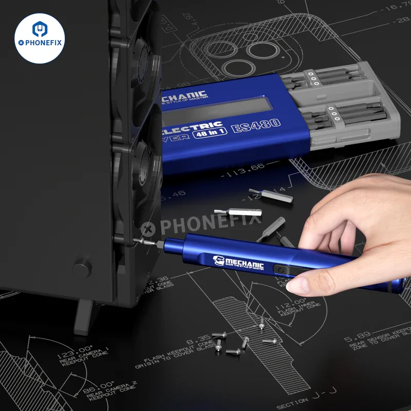 Imagem -05 - Chave de Fenda Elétrica Mecânica Es480 48 em Es240 24 em Conjunto para Iphone Câmera do Telefone Móvel Relógio Host Reparação Kit de Ferramentas de Desmontagem