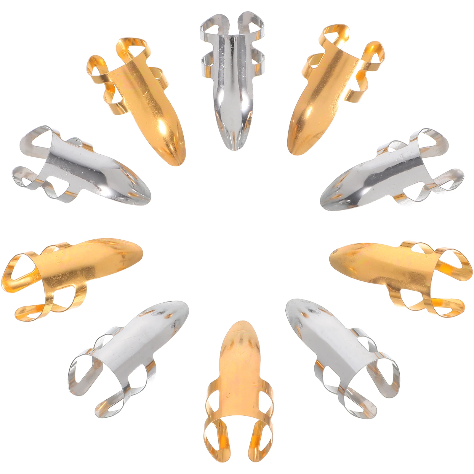 

10pcs Metal Finger For Guitar Stainless Steel Adjustable Thumb Picks Banjo Accessories Guitarist Tools Acoustic Electric Guitar