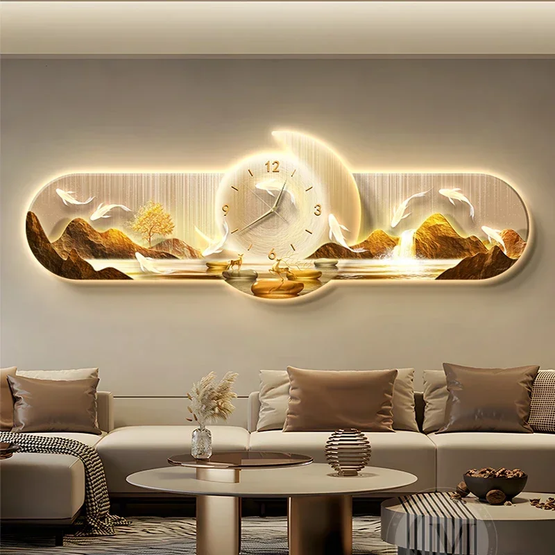 

Led Large Wall Clocks Luxury Digital Mechanism Restaurant Minimalist Wall Watch Creative Reloj De Pared Living Room Decoration