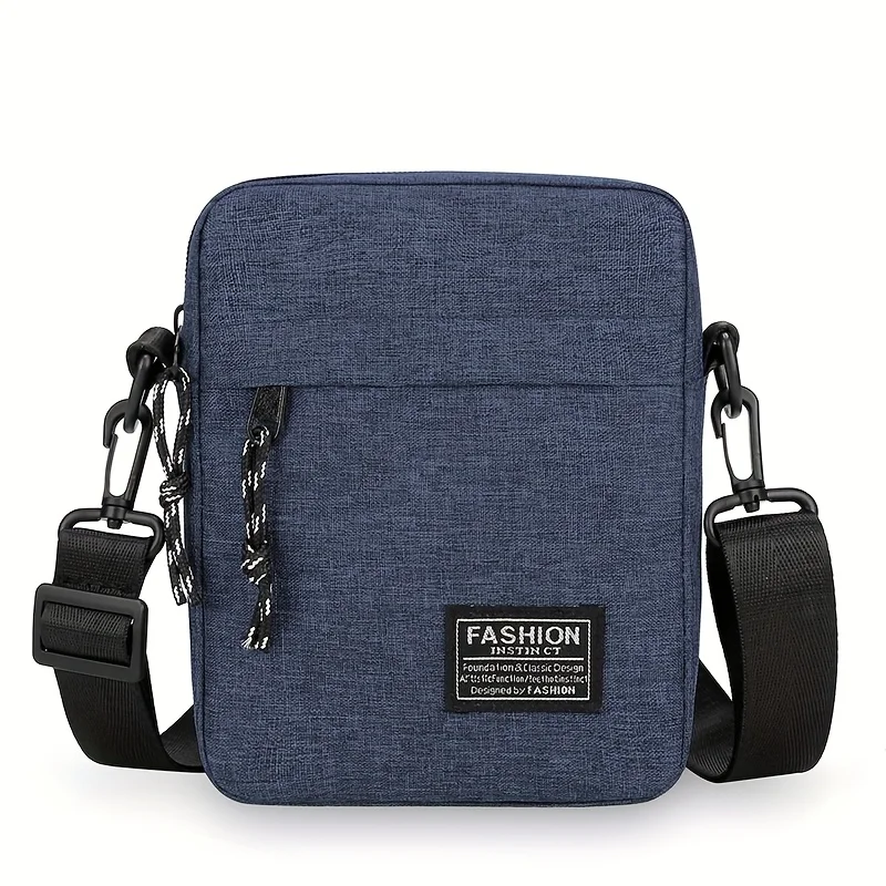 Bolsa crossbody masculina leve e elegante com alças ajustáveis, adequada para negócios e lazer, bolsa para celular