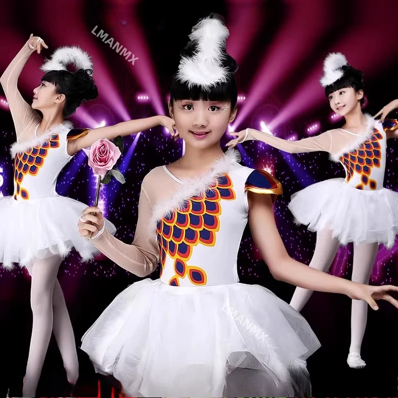 

Children's Dance Performance Costume Ballet Swan Performance Costume