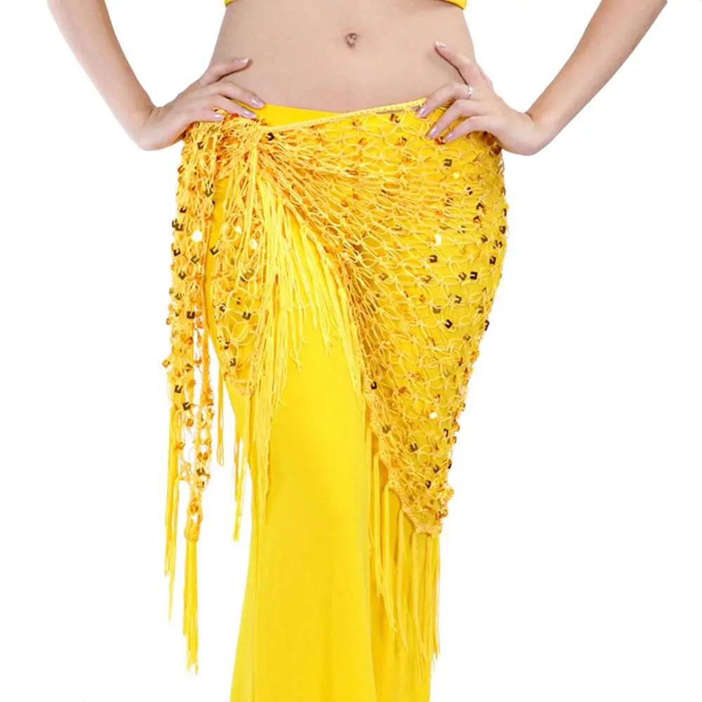 Mode Quaste Bauchtanz Hüfte Schal Böhmischen Häkeln Frauen Gürtel Rock Pailletten Bauchtanz Gürtel Tanz