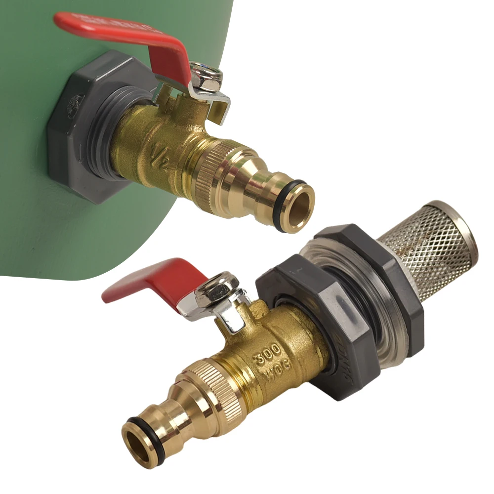 1Set PVC Water Tank Connector, 1/2