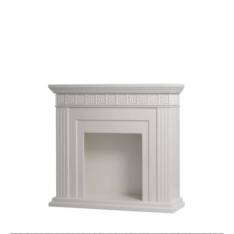 

Swiss engraved "medieval ivory white" out-of-print fireplace decor ation mediev al side cab inet