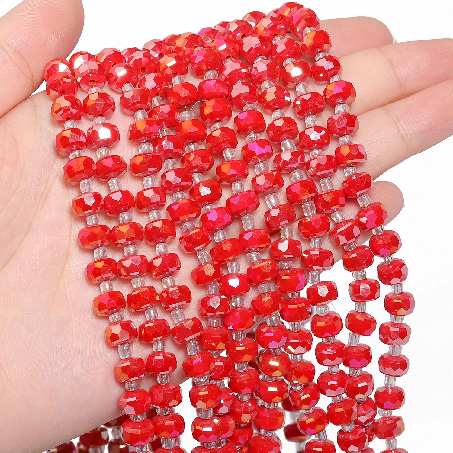 8X5Mm Faceted Ronde…