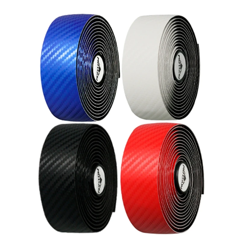 ABST  Road Bike Handlebar Tape Carbon Bicycle Bar Tape Damping Anti-Vibration +2 Bar Plug Cycling Accessories Black view 4