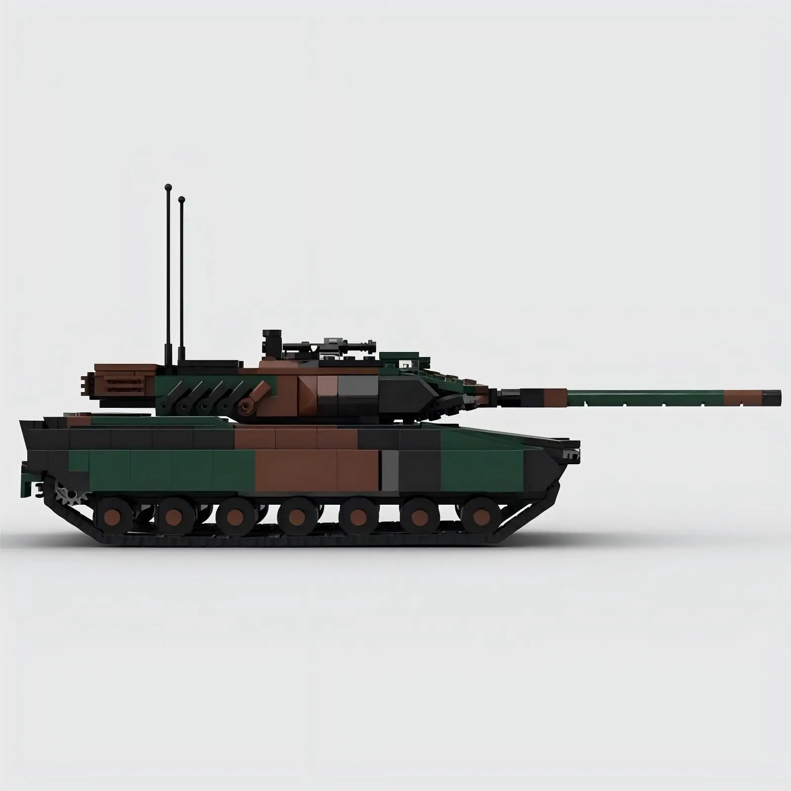 MOC M1A2 Abrams Militär-Panzerfahrzeug Woodland Hauptkampfpanzer DIY Technik Bausteinmodell Kinder-Bausteine Spielzeug – Detail 3