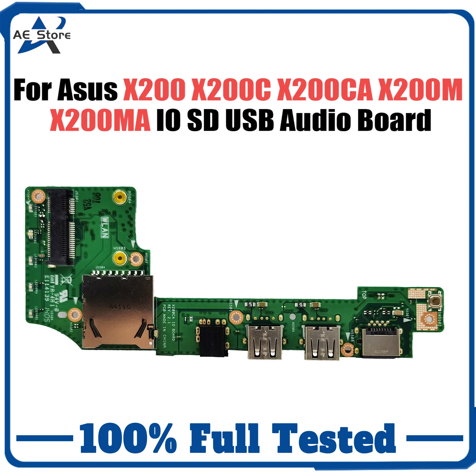 For ASUS X200 X200C X200CA X200M X200MA IO SD USB Audio Board IO_BOARD 60NB04U0-101020