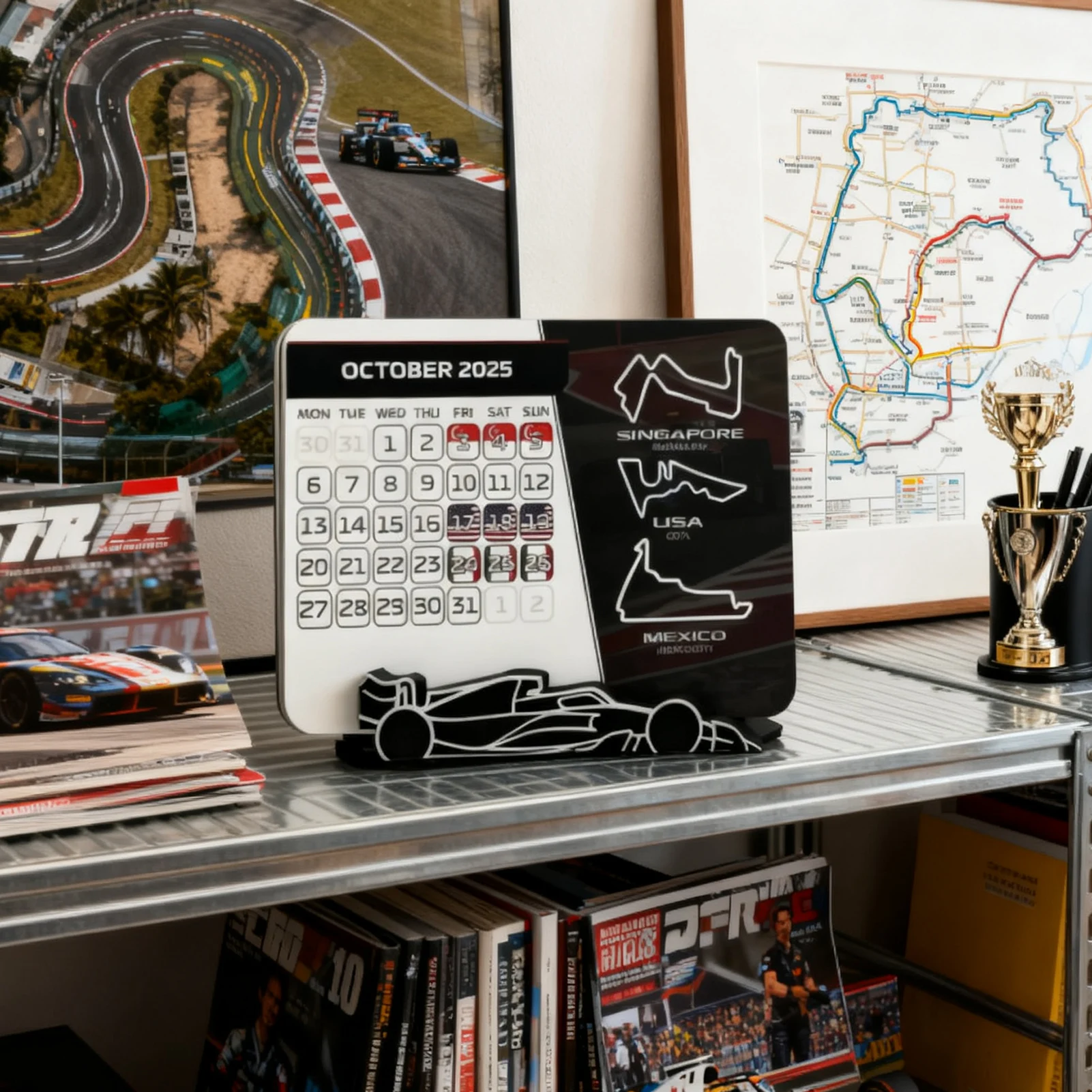 2025 مخطط التقويم الرياضي المسار الأحداث الكبرى للتخصيص جدول جدار المسح الجاف لفرق التدريب ديكور المكتب حجم A4 #5