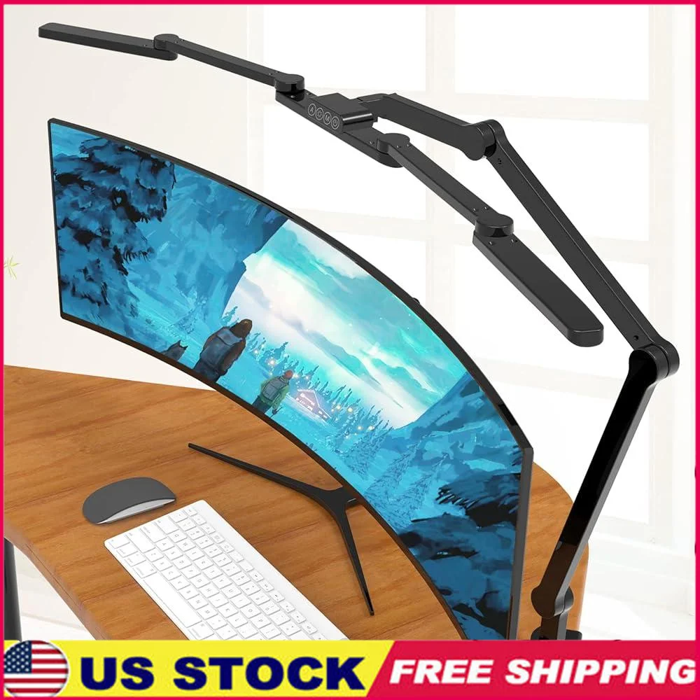 

LED Desk Lamp with Clamp Adjustable Brightness Color Temperature 41.5 Inch Swing Arm Light Office Art Crafting Reading