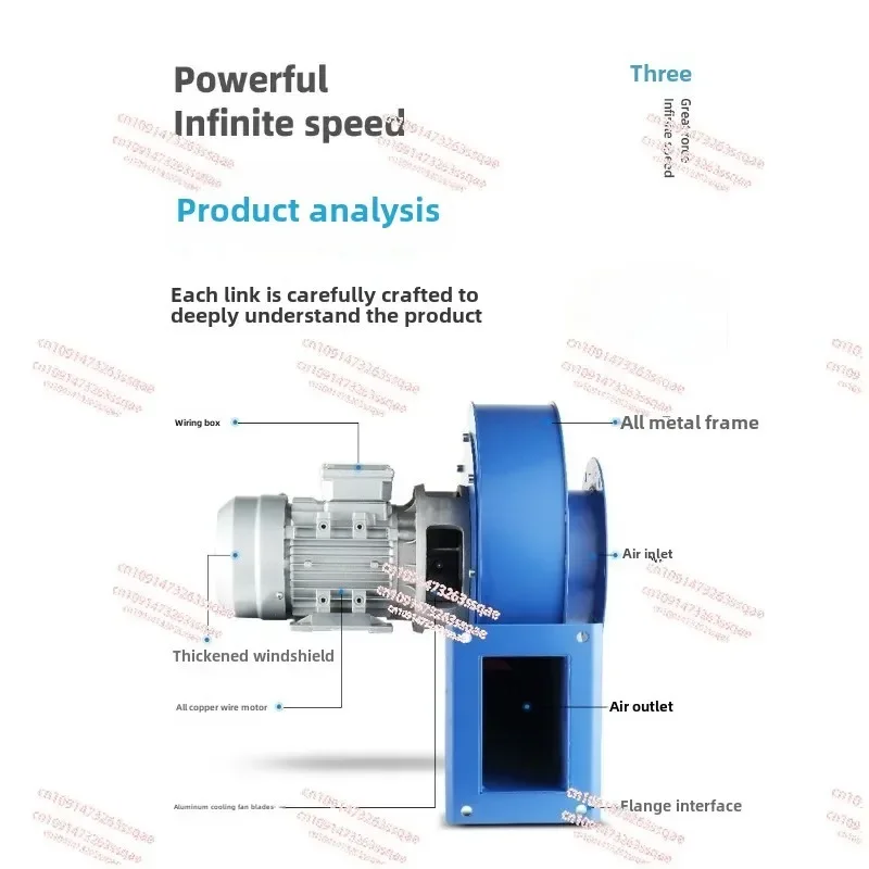 220V/380v small boiler induced draft fan YN5-47 household high temperature resistant industrial fan