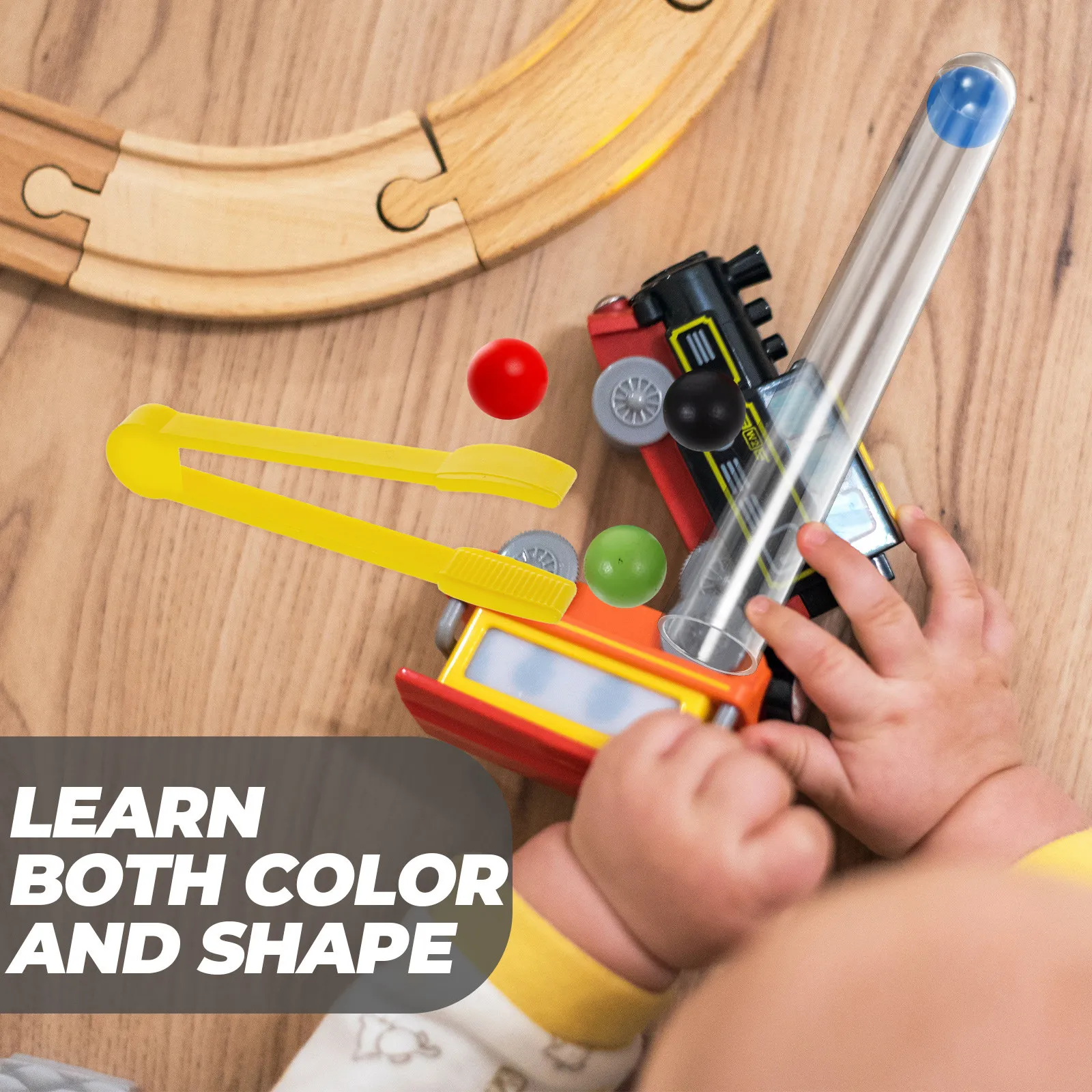 

Набор для развития мелкой моторики и цветового восприятия: развивающая игра с бусинами для детей