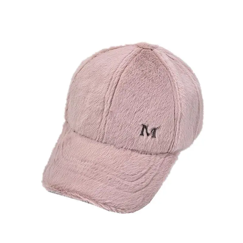 Cappello in peluche di pelliccia di coniglio - Berretto spesso e caldo autunno/inverno per bambini, versatile per l'inverno, berretto da baseball