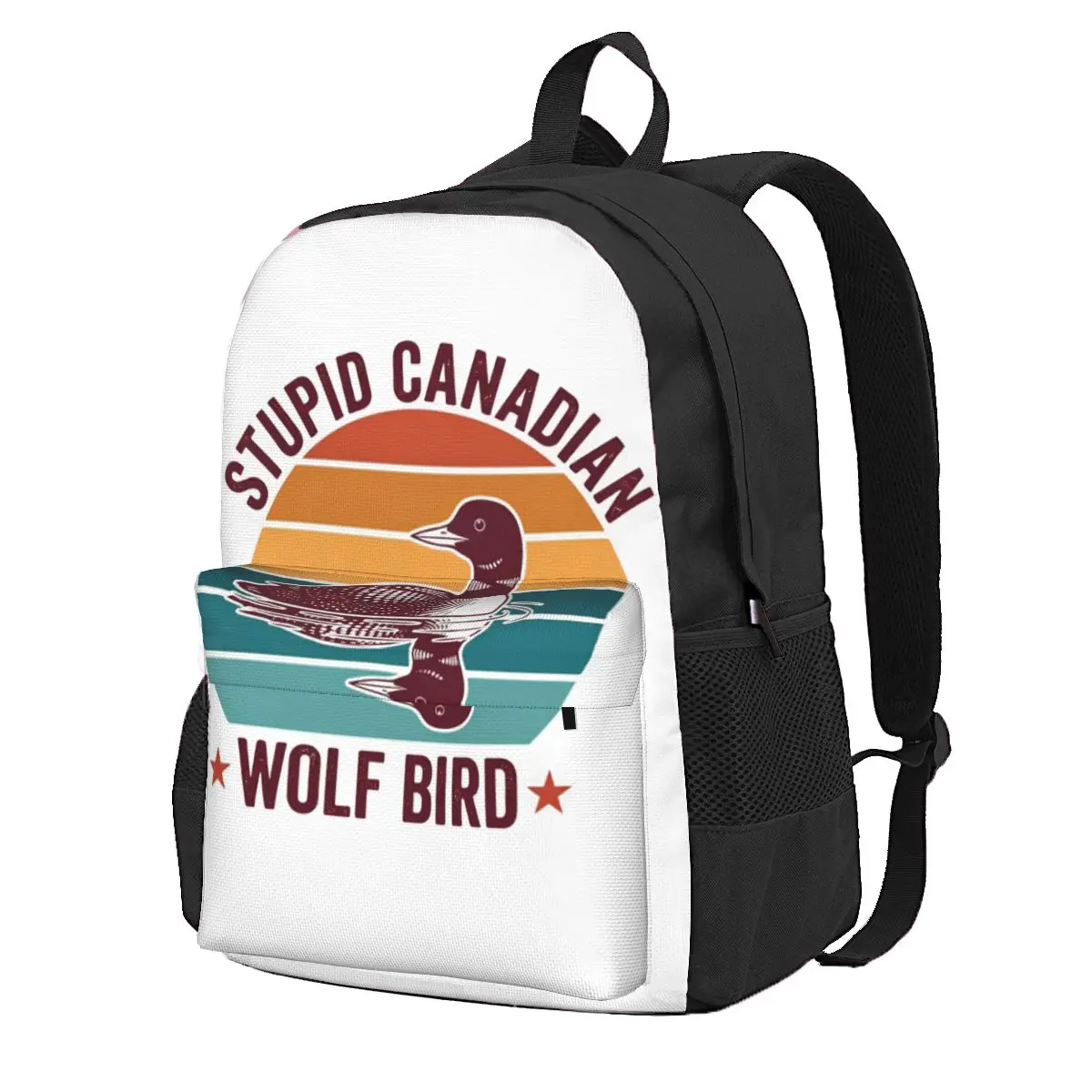

Heated Rivalry Stuid Canadian Wolf Bird Backpack School Bag Hiking Travel Daypack for Men Women Fashion Bookbag Shoulder Bags