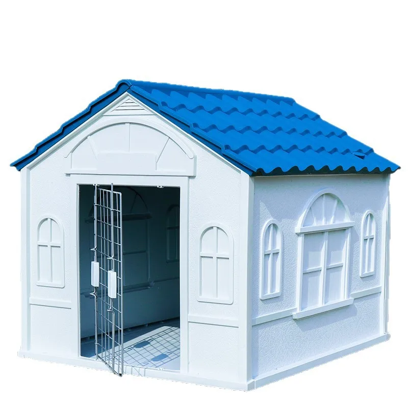 

Large plastic kennel Large and medium dog house Summer cage Pet kennel Outdoor shed