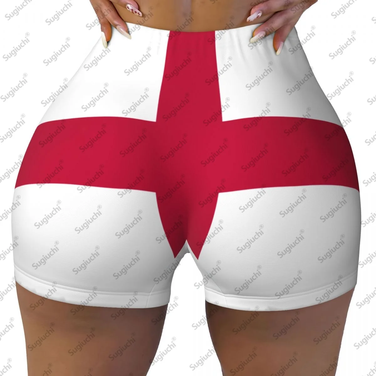 2026 bandeira da inglaterra shorts de yoga para mulheres treino scrunch levantamento de bunda cintura alta ginásio correndo calças curtas