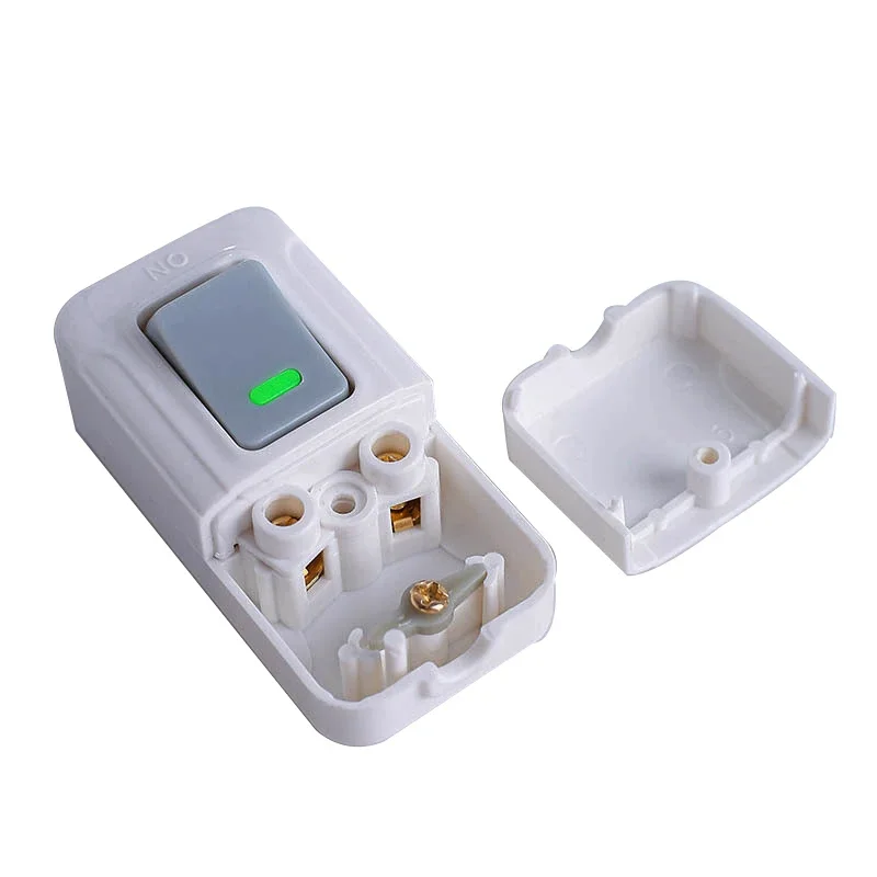 1PCS  White ON OFF Push Button Switch Table Led Lights Online Midway Control Switch Cab Bedside Lamp Power Switch 10A 250V