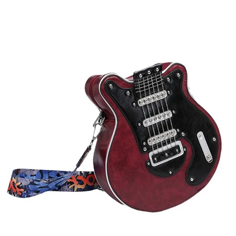 حقيبة كروس نسائية أمريكية عصرية، حقيبة جيتار ريترو، حقيبة روك جيرل باس، مناسبة للتجمعات في سن المراهقة واستخدام السفر #1